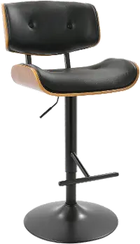 BS-JY-LMB WL+BK Lombardi Black Adjustable Bar Stool