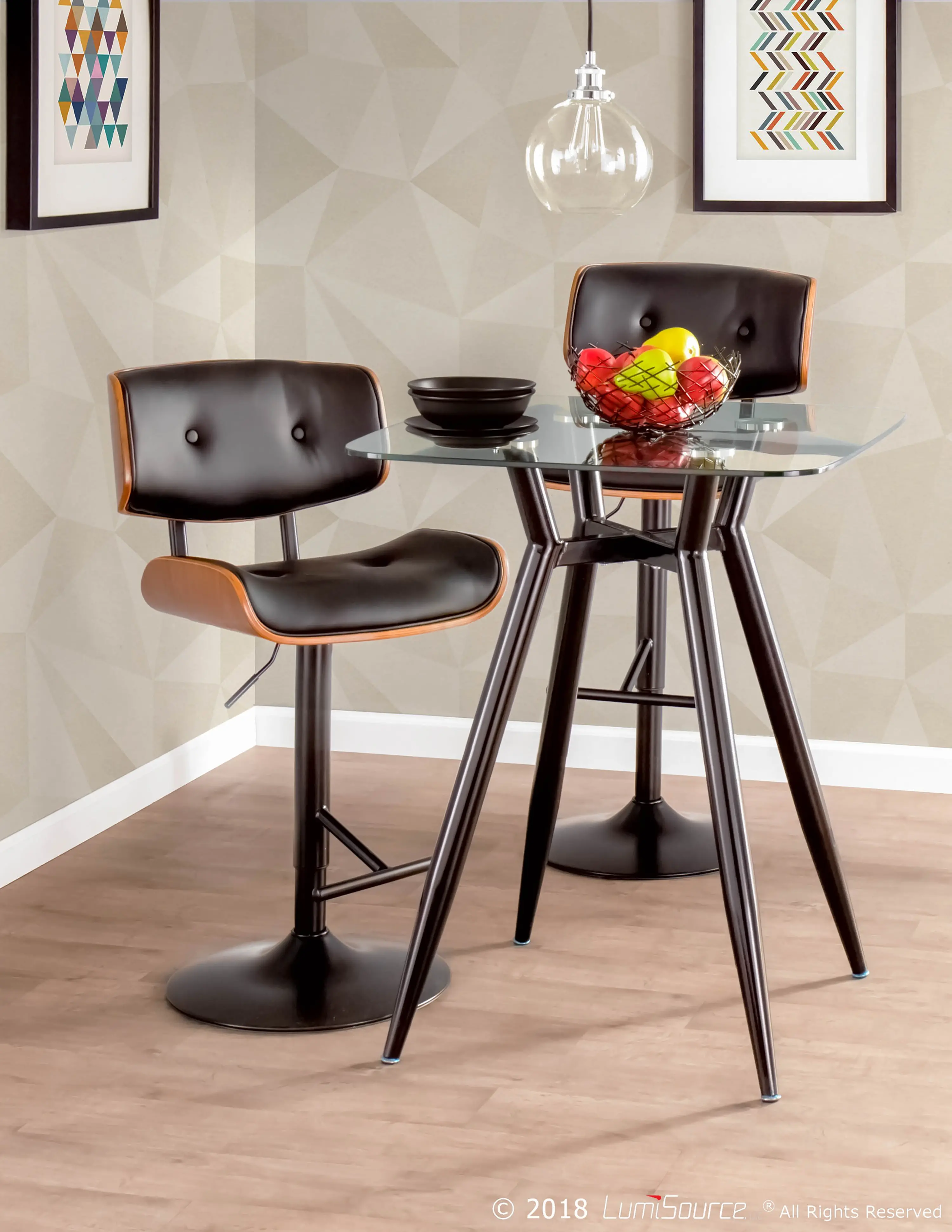 BS-JY-LMB WL+BK Lombardi Black Adjustable Bar Stool-2