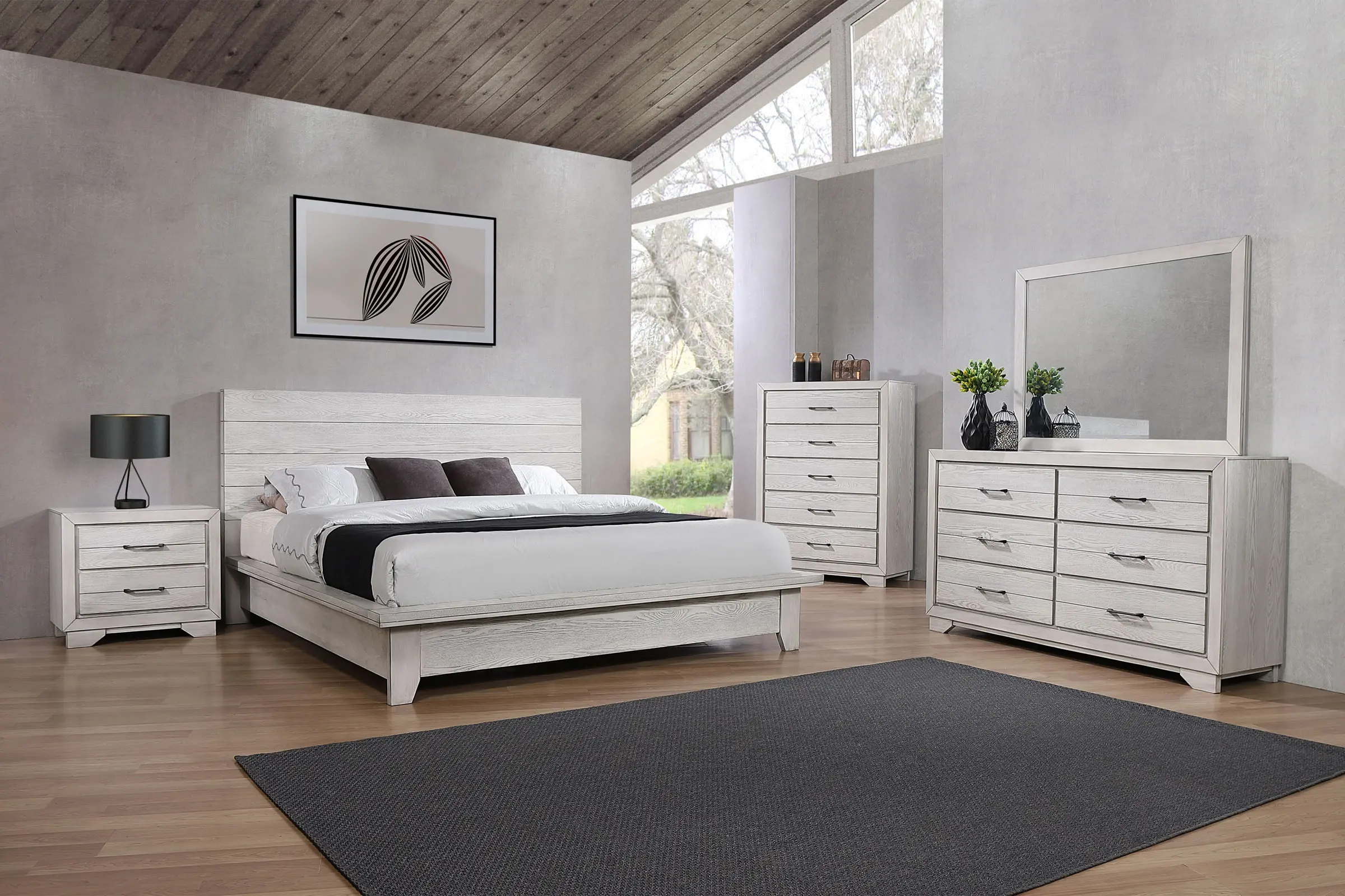 White Sands 4 Piece Queen Bedroom Set-1