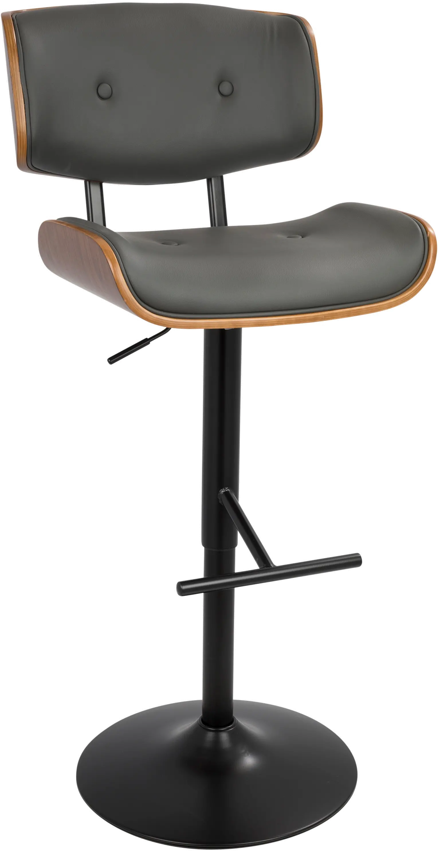 BS-JY-LMB WL+GY Lombardi Gray Adjustable Bar Stool-1