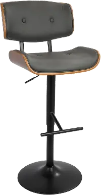 BS-JY-LMB WL+GY Lombardi Gray Adjustable Bar Stool
