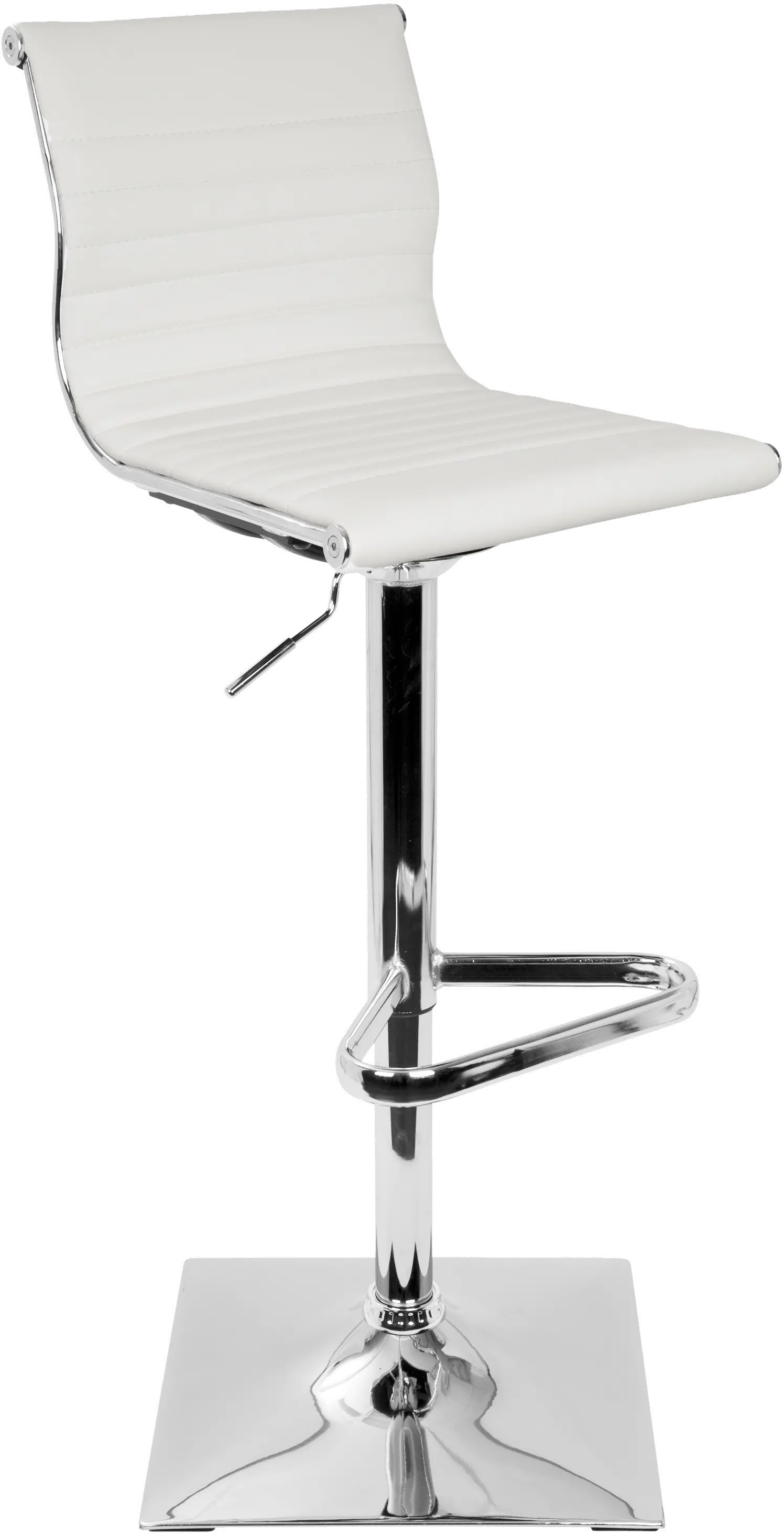 Master White Chrome Adjustable Bar Stool RC Willey