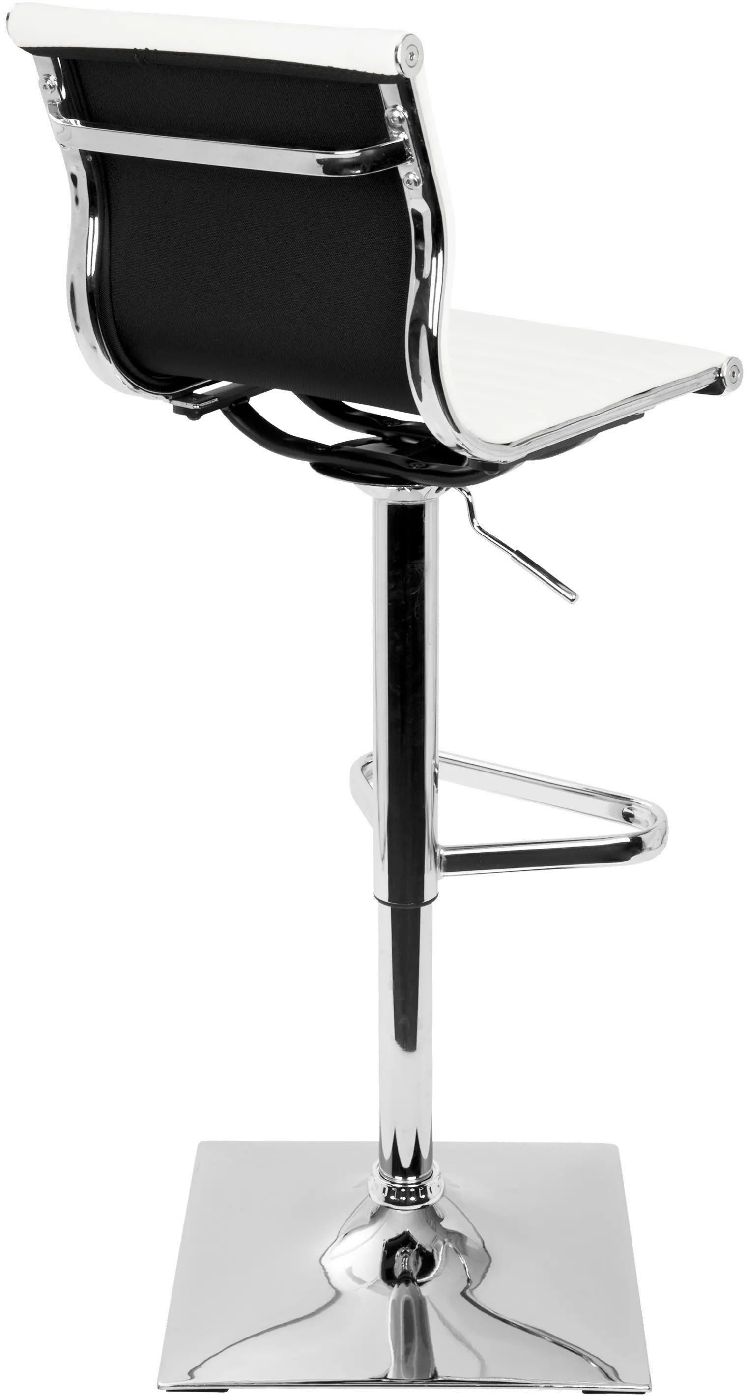 BS-TW-MASTER W Master White & Chrome Adjustable Bar Stool-3