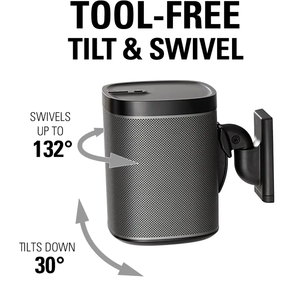 WSWM21-B1 Sanus Wireless Speaker Wall Mount for Sonos One Speaker-7
