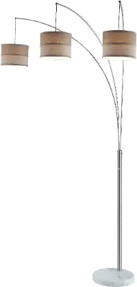 M1951ACH/CHRMEFLRLMP Chrome Arc Floor Lamp with White Marble Base
