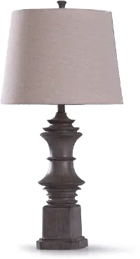33 Inch Gray-Brown Baluster Table Lamp - Finn Cafe