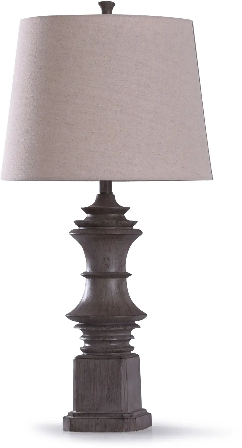 33 Inch Gray-Brown Baluster Table Lamp - Finn Cafe