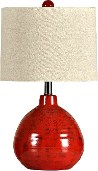 Apple Red Ceramic Table Lamp