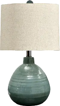 Turquoise Ceramic Table Lamp