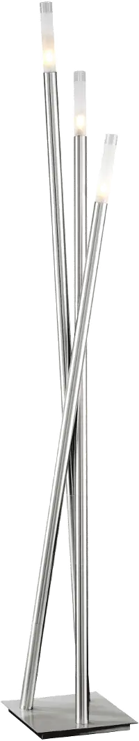 LSH-ICICLE FLR Contemporary Brushed Nickel Floor Lamp - Icicle