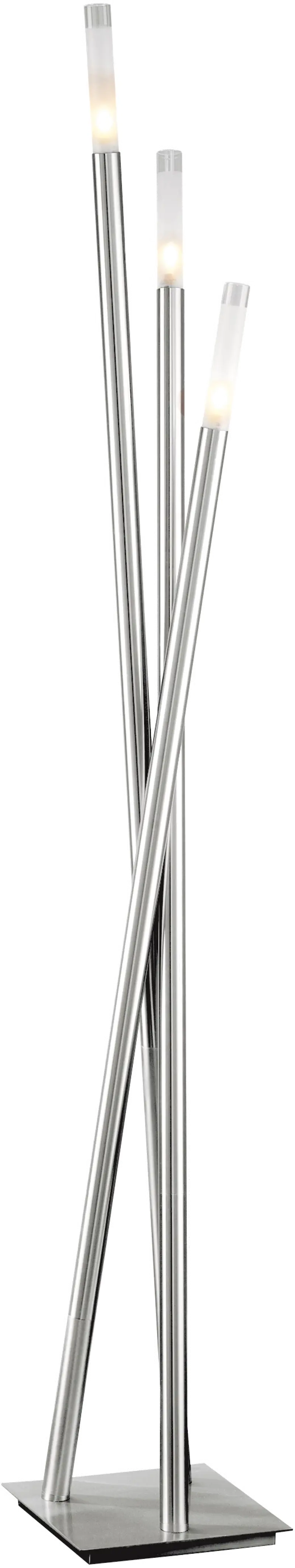 Contemporary Brushed Nickel Floor Lamp - Icicle