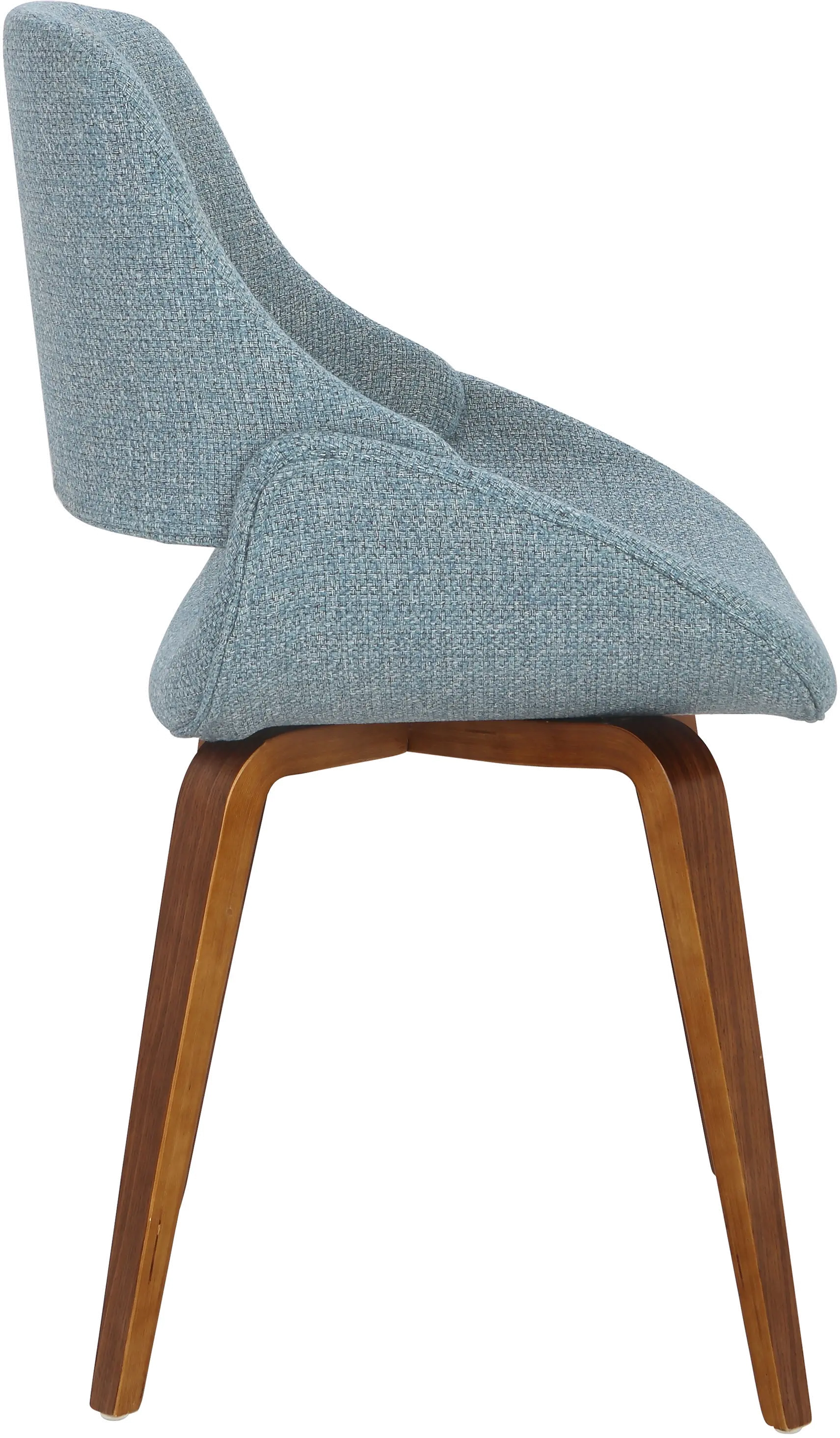 CH-FBCONL WLBU2 Fabrizzi Blue and Walnut Dining Room Chair (Set of 2)-2