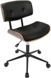 OC-JY-LMB-WL+BK Lombardi Black Office Chair