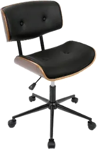 OC-JY-LMB-WL+BK Lombardi Black Office Chair