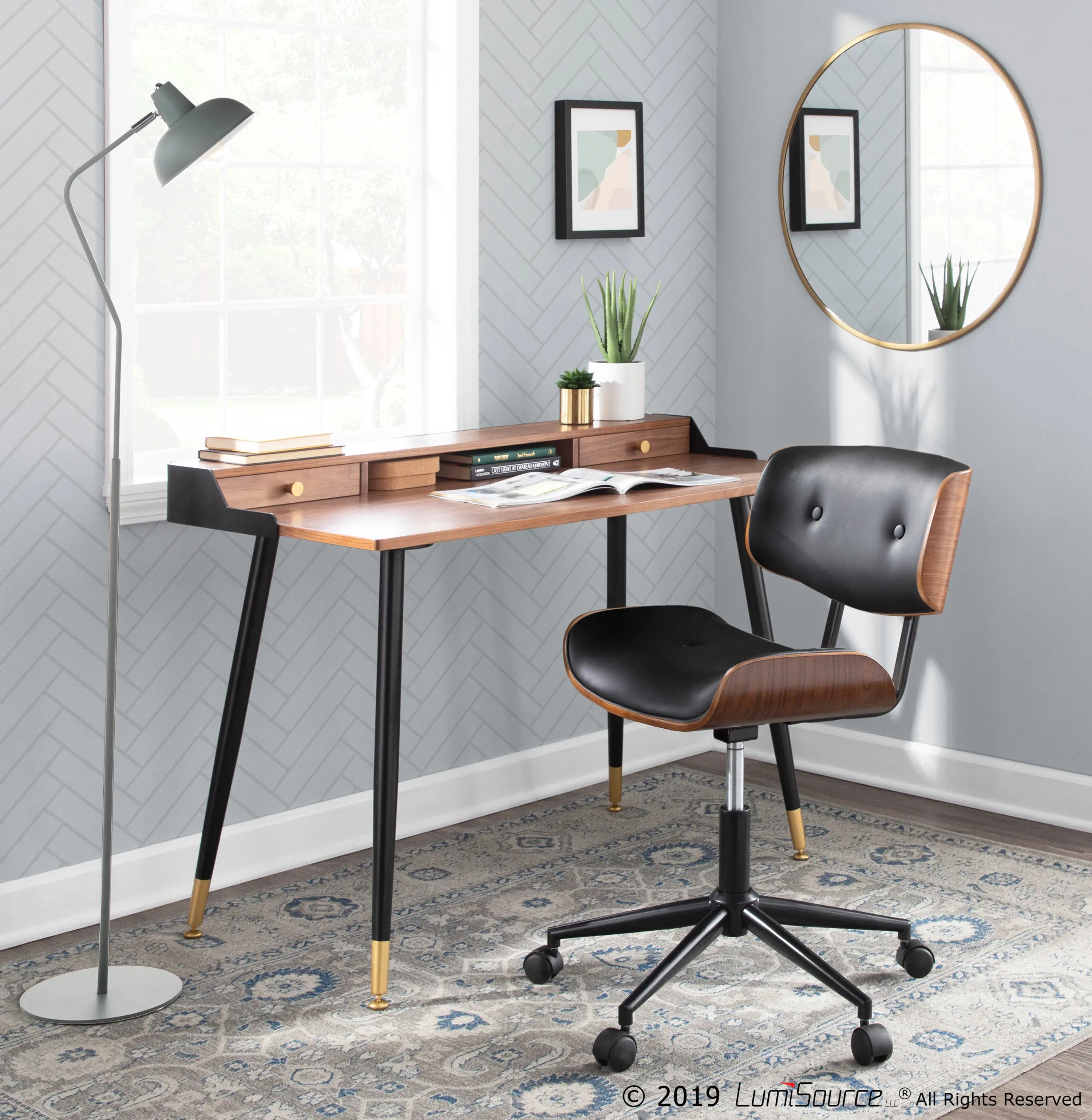 OC-JY-LMB-WL+BK Lombardi Black Office Chair-2