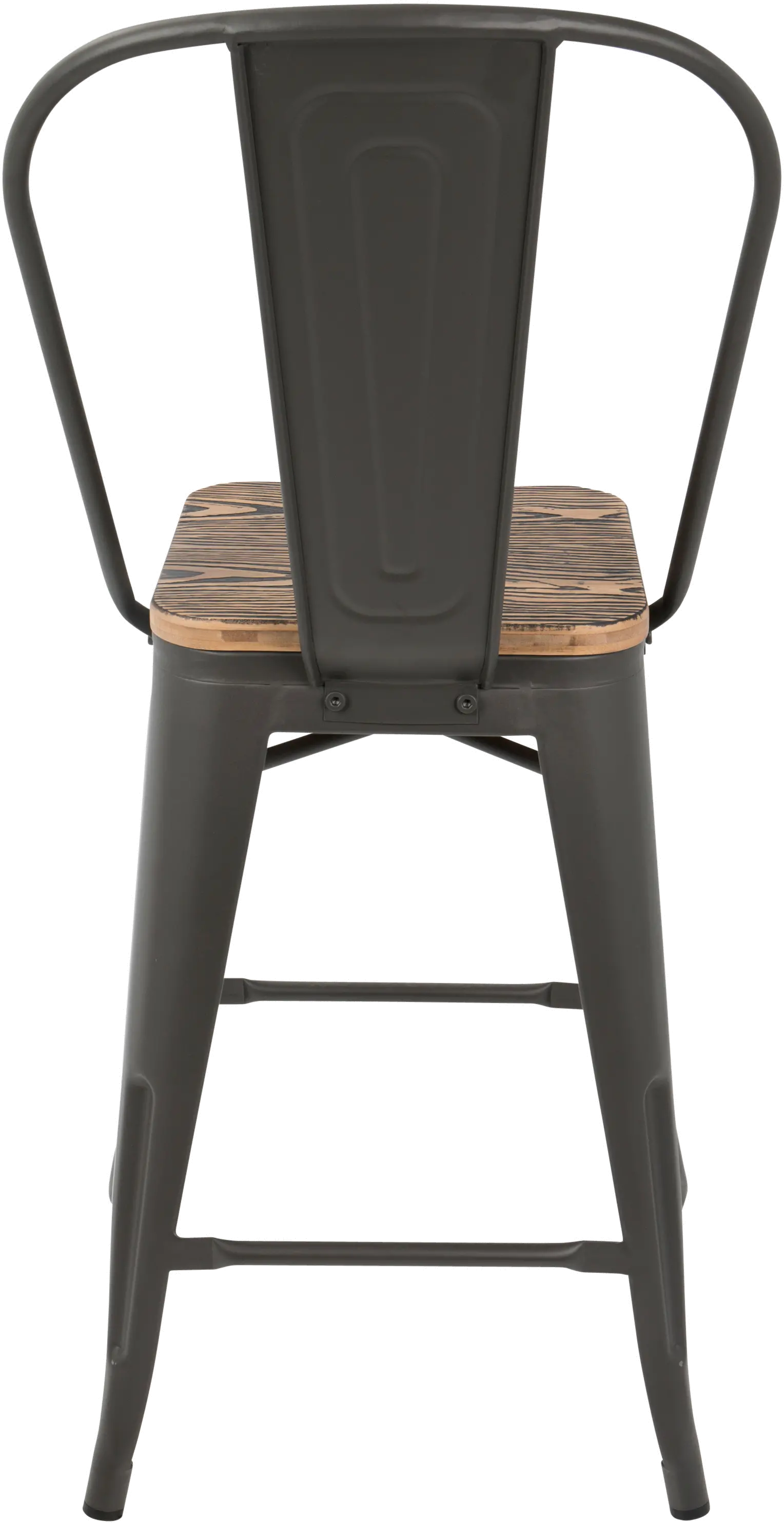 CS-ORHB GY+BN2 Oregon Gray and Brown Counter Height Stool, Set of 2-5