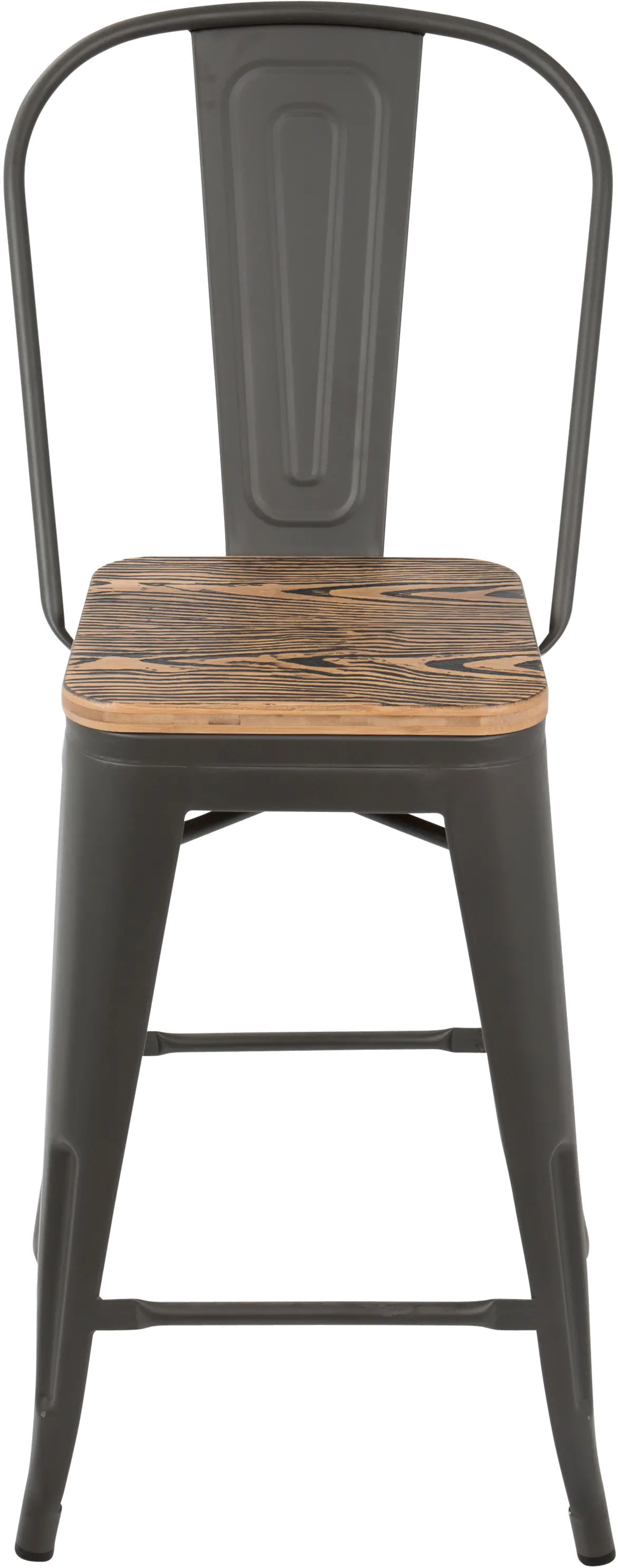 CS-ORHB GY+BN2 Oregon Gray and Brown Counter Height Stool, Set of 2-6