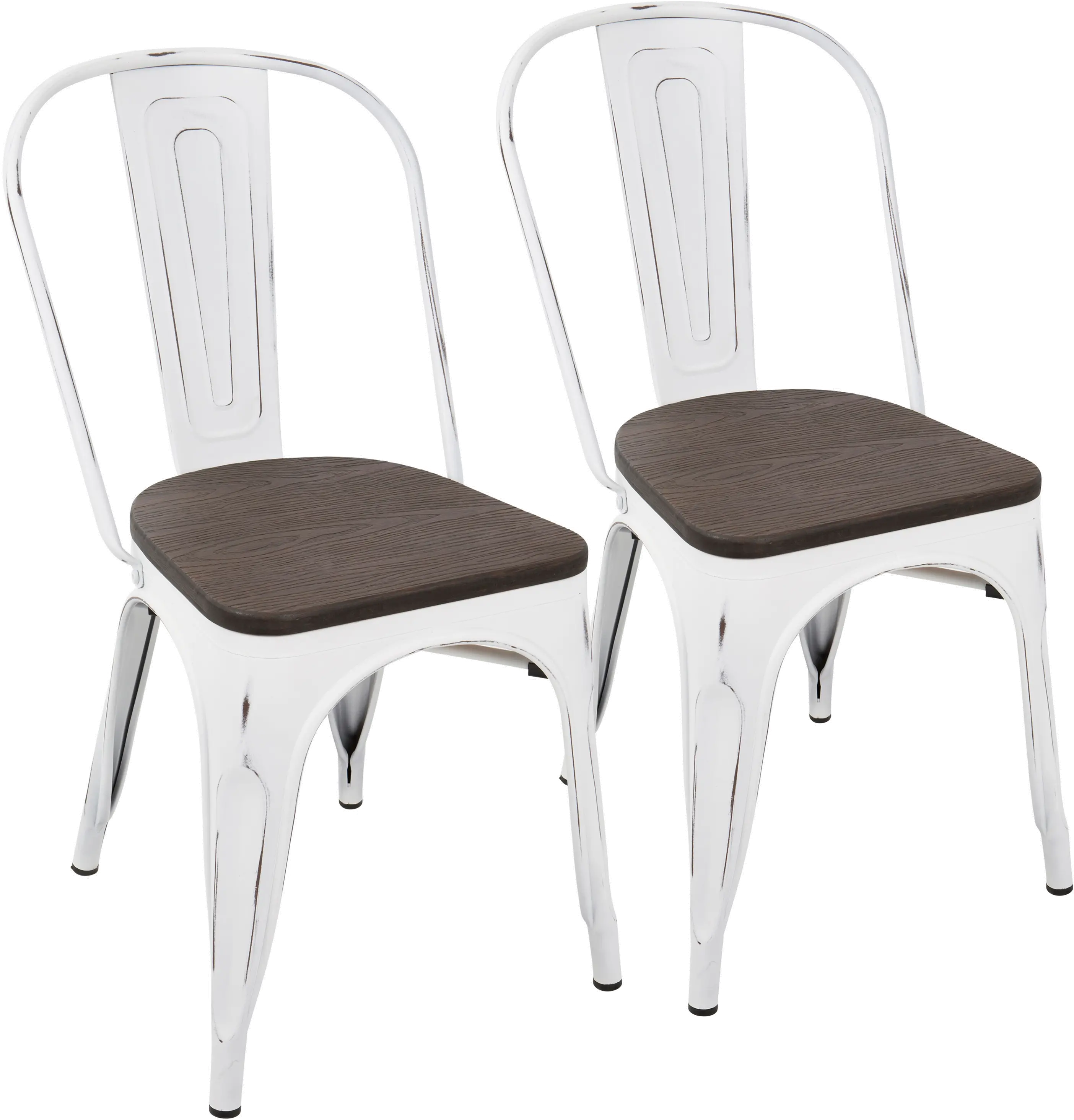 DC-OR-VW+E2 Oregon White and Brown Dining Room Chair, Set of 2-1