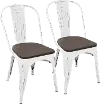 DC-OR-VW+E2 Oregon White and Brown Dining Room Chair, Set of 2