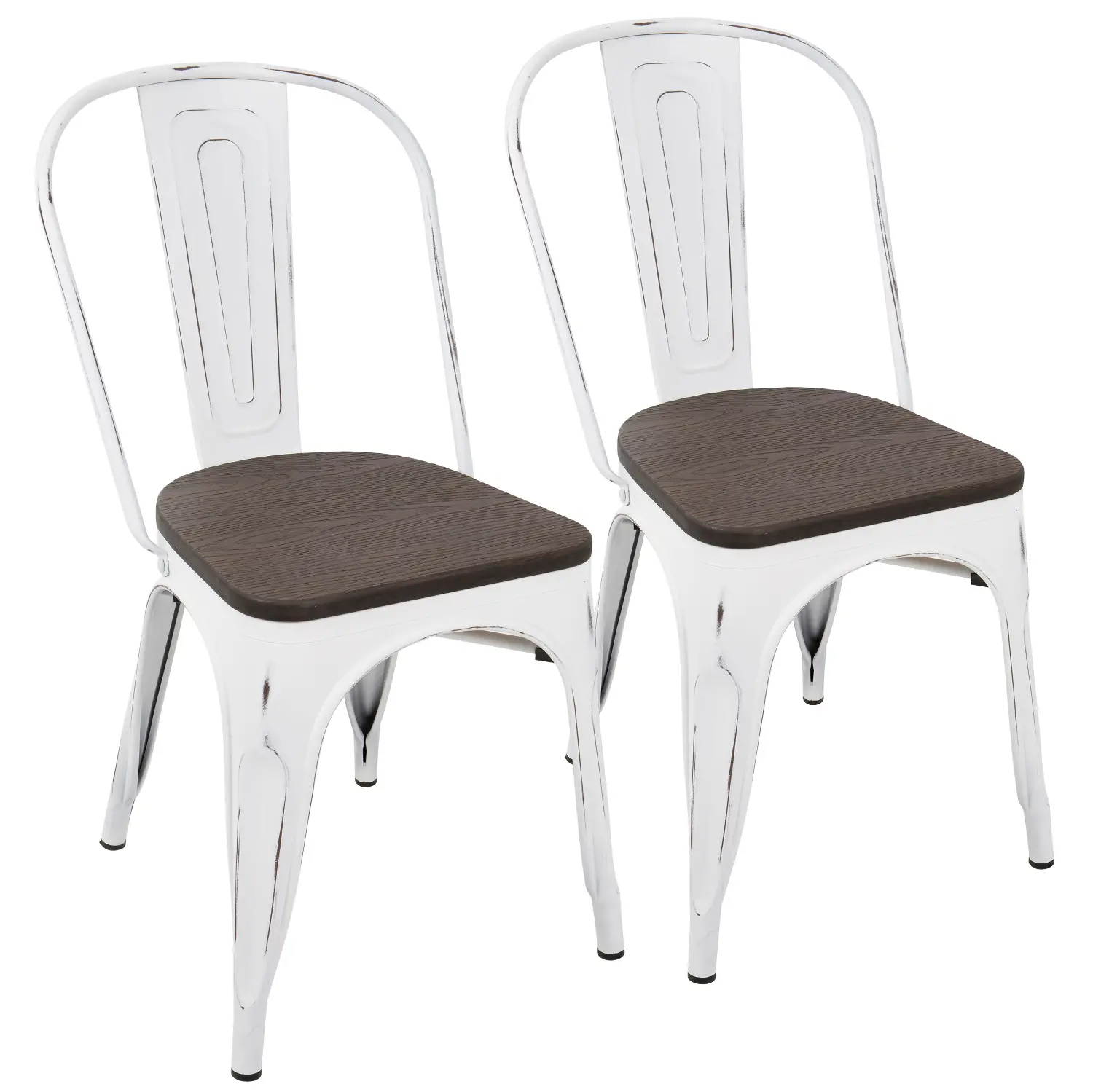 DC-OR-VW+E2 Oregon White and Brown Dining Room Chair, Set of 2-1