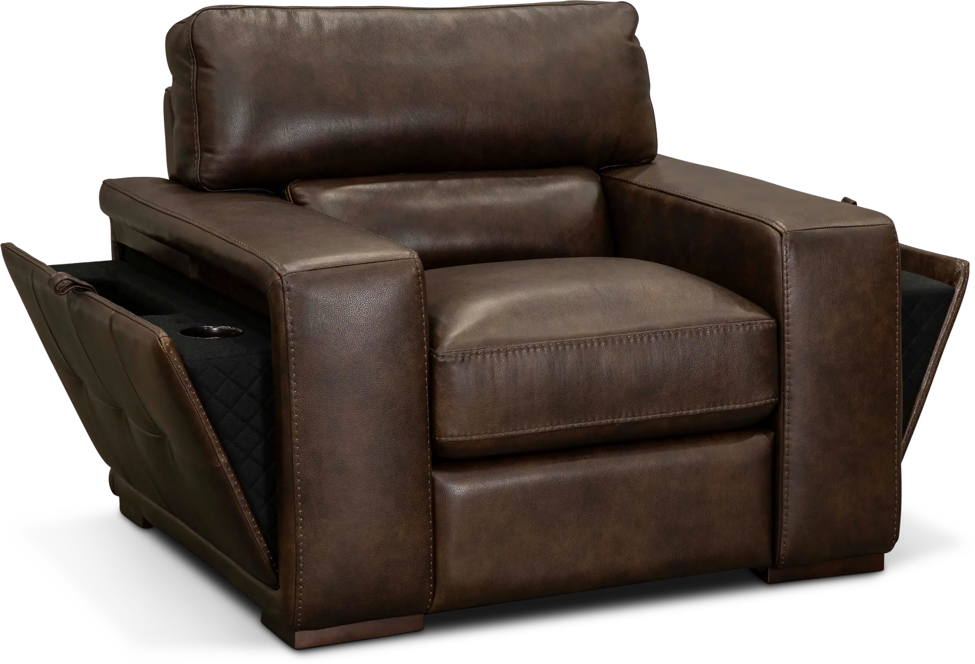 Contemporary Brown Leather Chair - Sundance-2