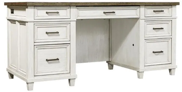 Caraway Antique White Executive Desk-2