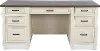 Caraway Antique White Executive Desk