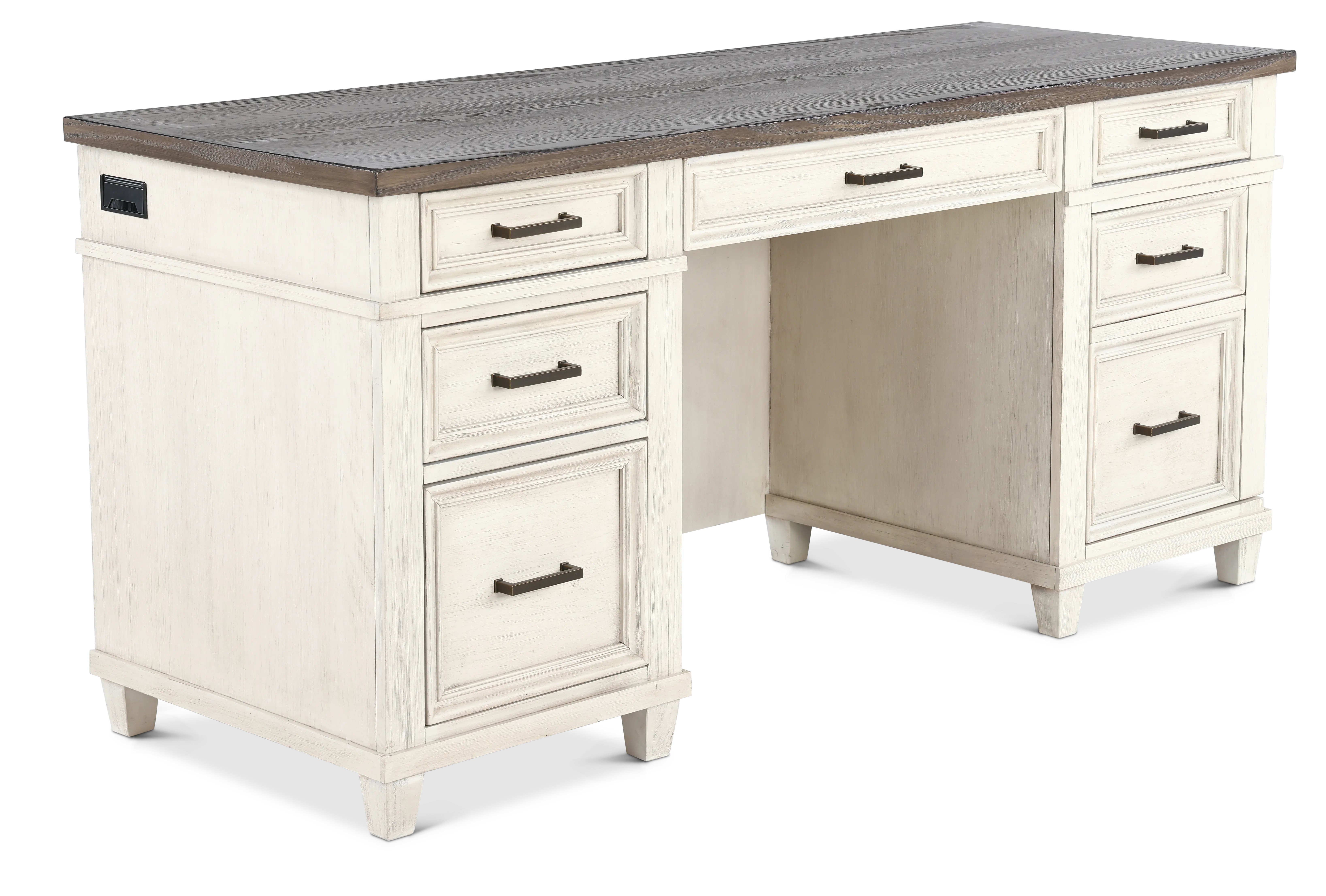 Caraway Antique White Credenza Desk-2