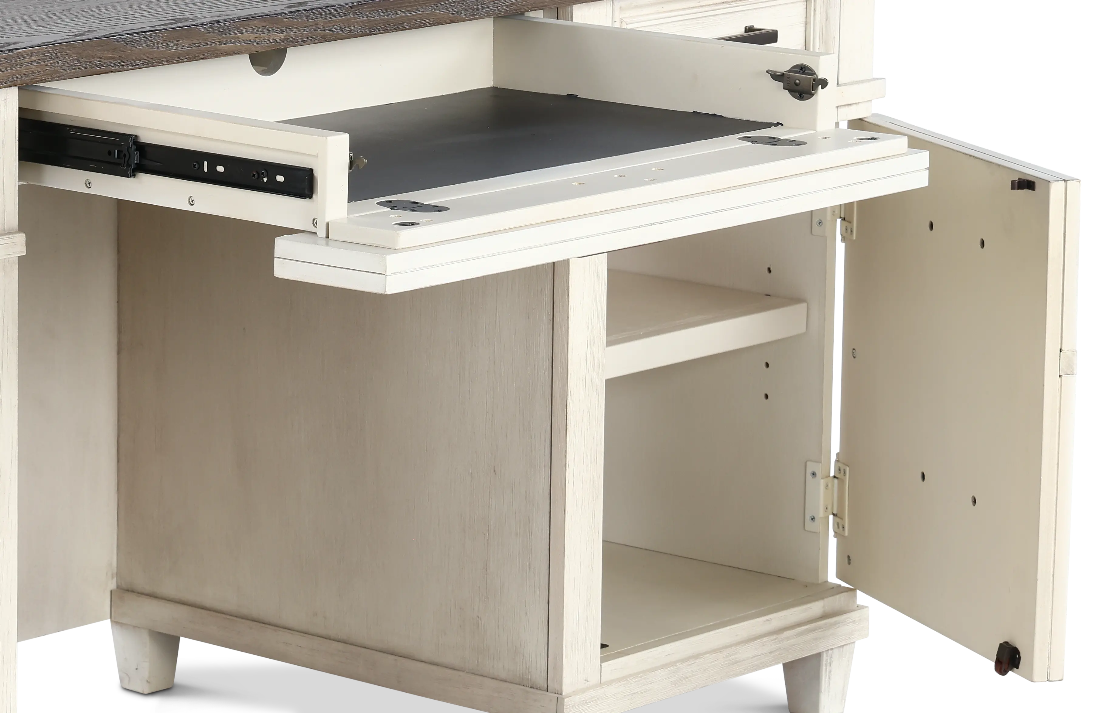 Caraway Antique White Credenza Desk-4