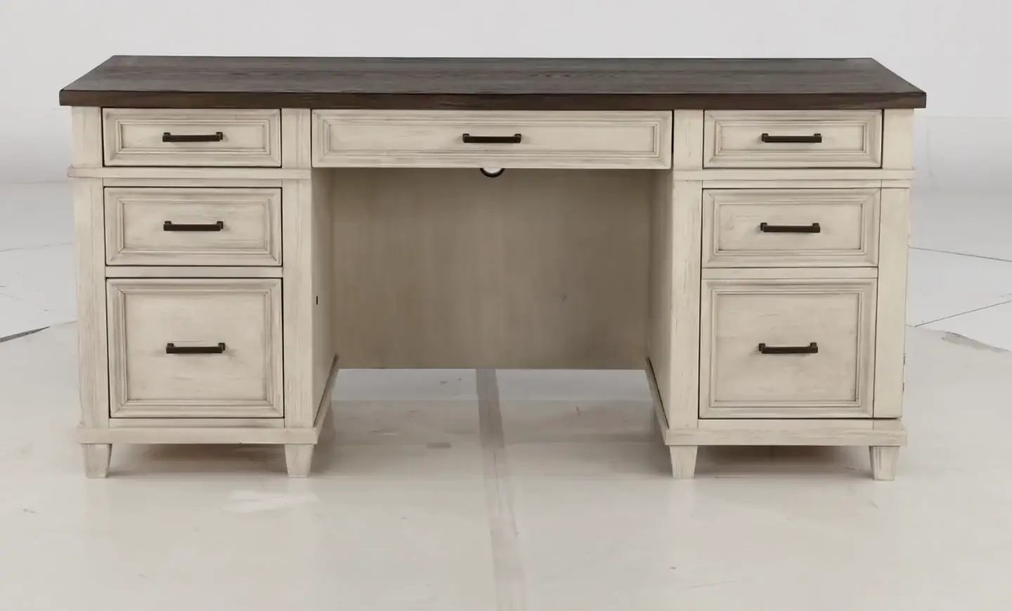 Caraway Antique White Credenza Desk-9