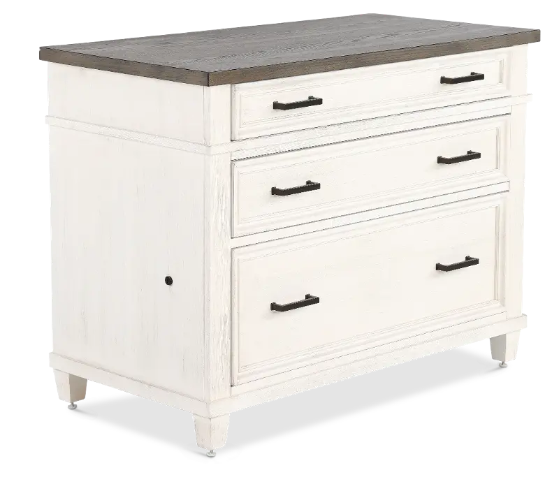 Caraway Antique White File Cabinet