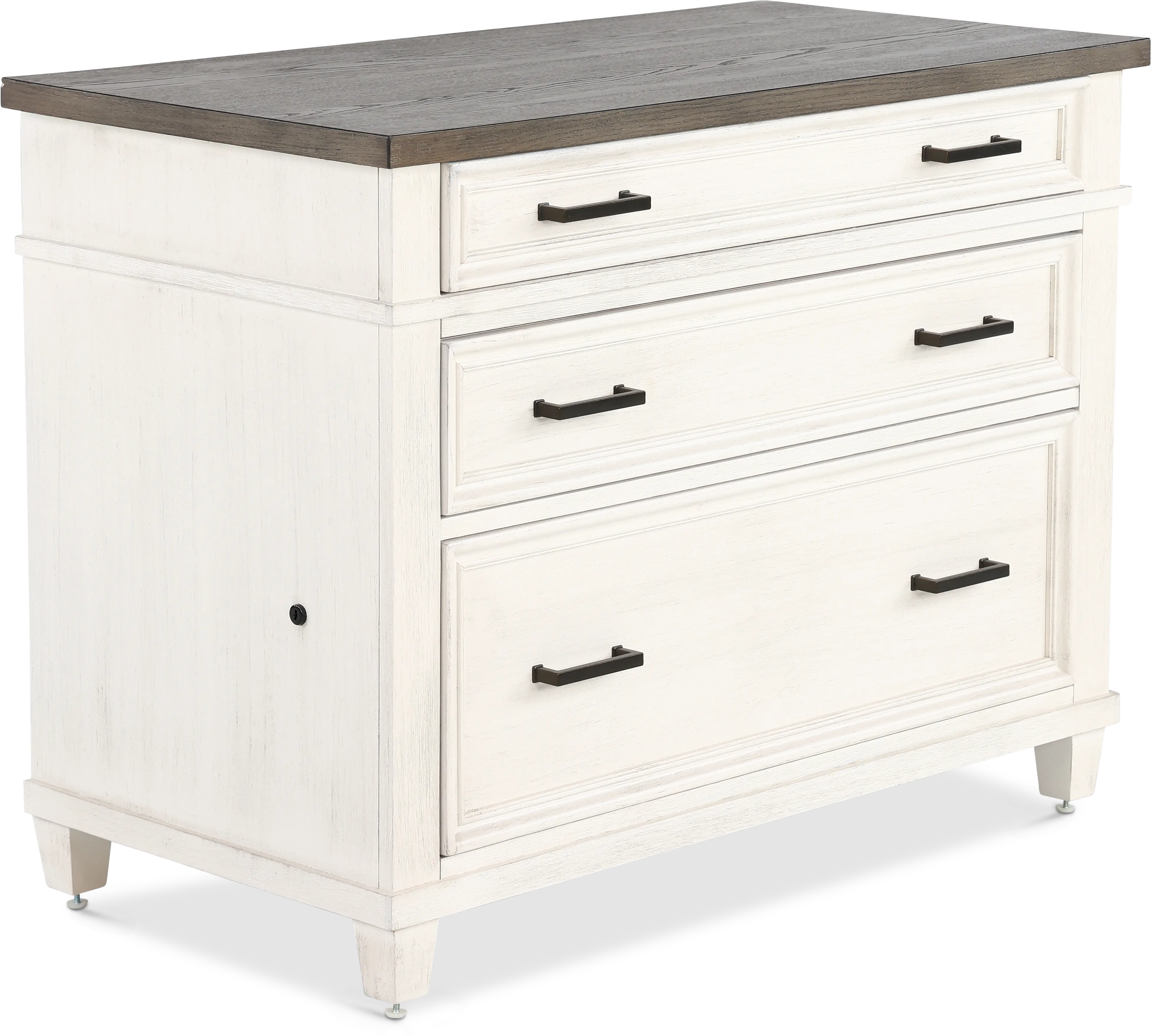 Caraway Antique White Lateral File Cabinet-4