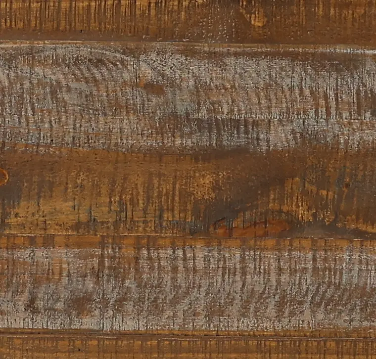 Antique Pine Console Table with Iron Accents-8