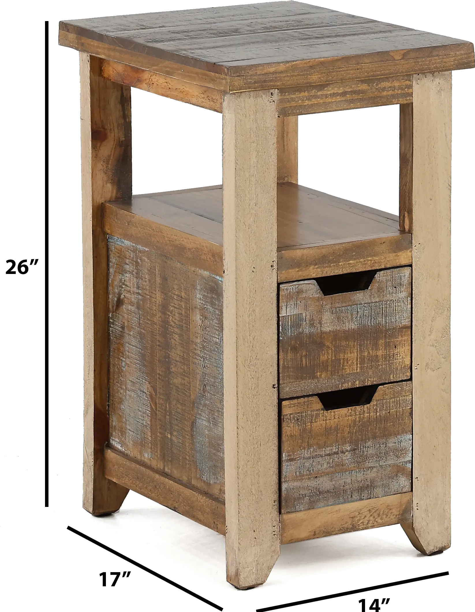 Antique Pine Side Table-3