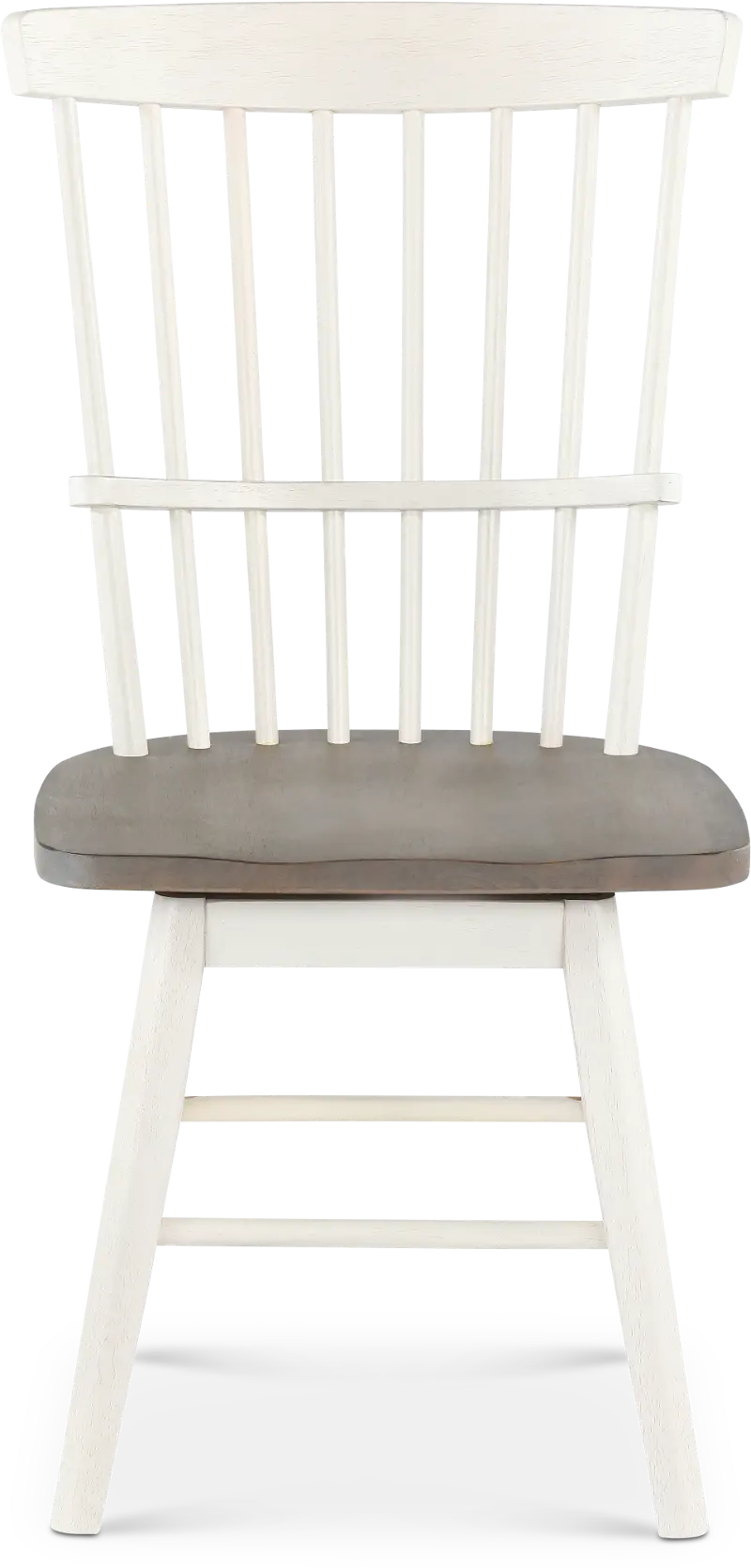 Newark White and Gray Swivel Dining Chair