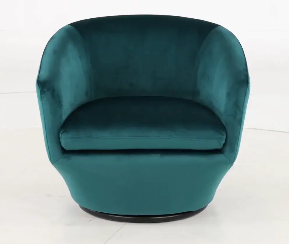 Jewel Velvet Emerald Swivel Accent Chair-5