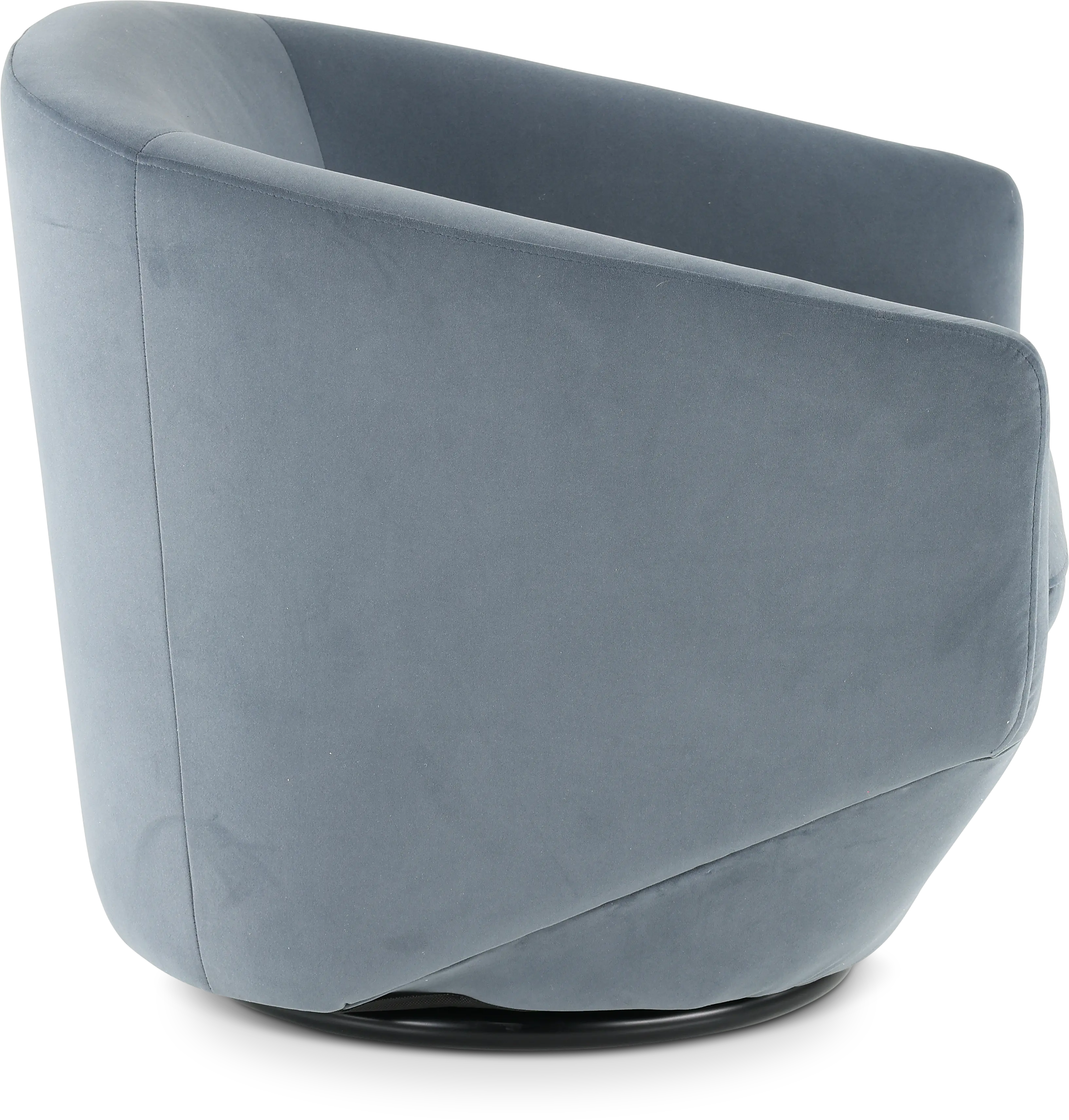 Jewel Blue-Gray Slate Swivel Accent Chair-4