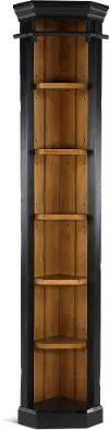 Toulouse Two Tone Brown Corner Bookcase