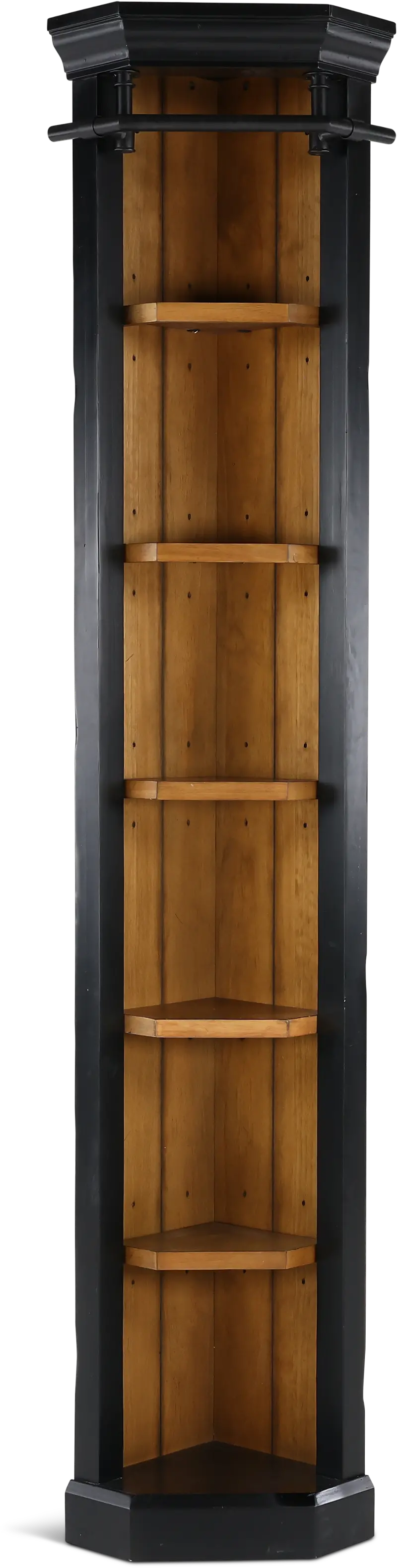Toulouse Two Tone Brown Corner Bookcase