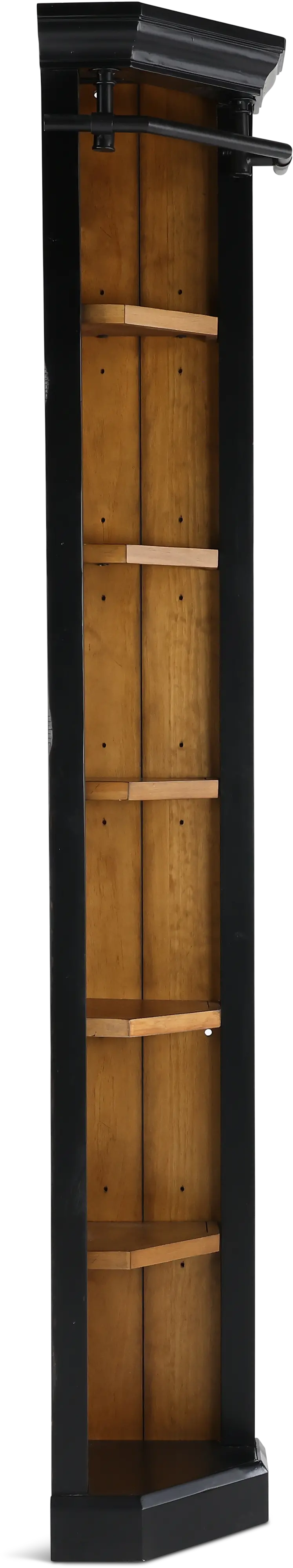 Toulouse Two Tone Brown Corner Bookcase-4