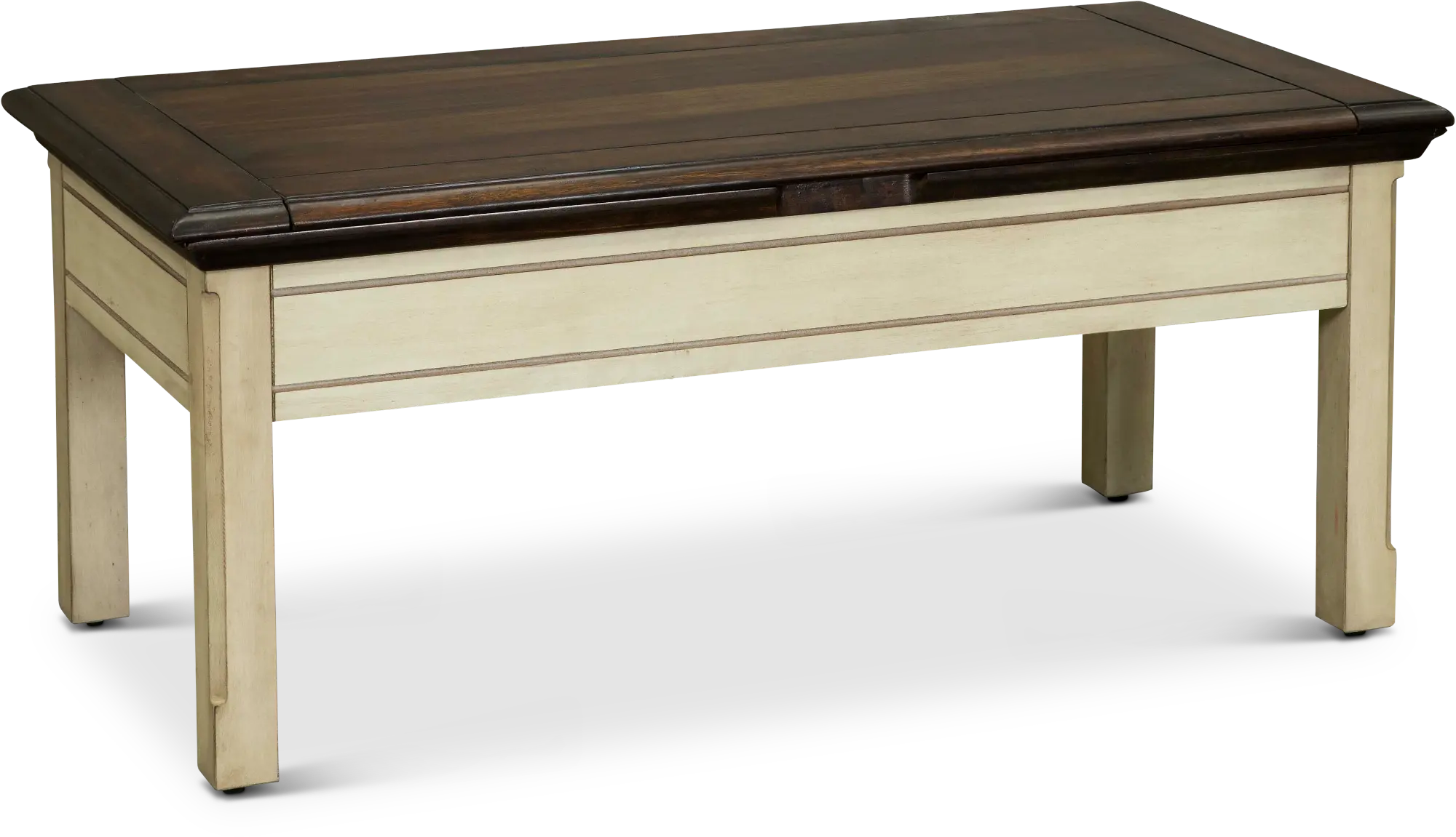 Sutter Creek Cream and Brown Slide-Top Coffee Table-5