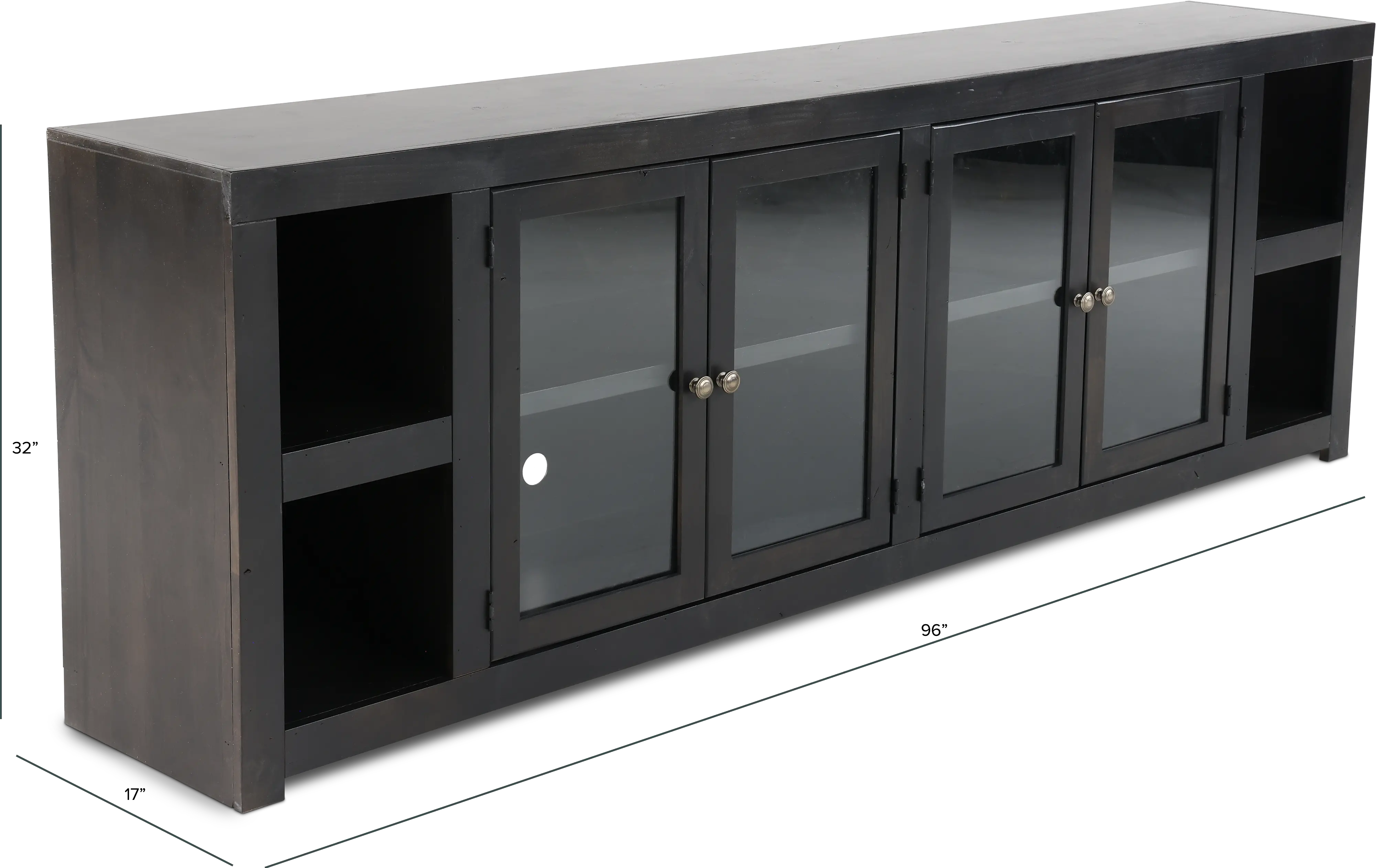 Avery Loft Ghost Black 97  TV Stand-3