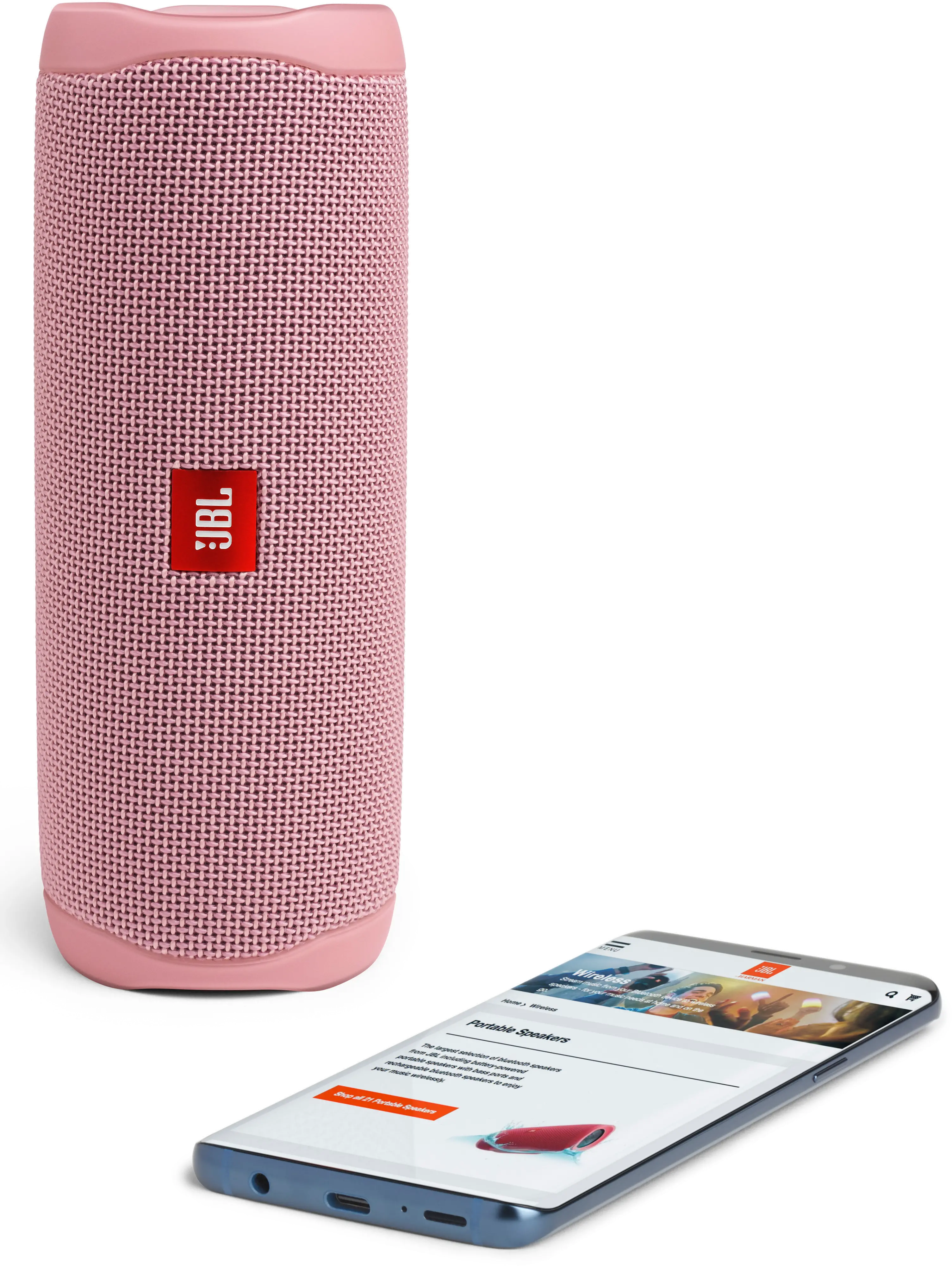 JBLFLIP5PINKAM/PINK JBL Flip 5 Waterproof Portable Bluetooth Speaker - Pink-3