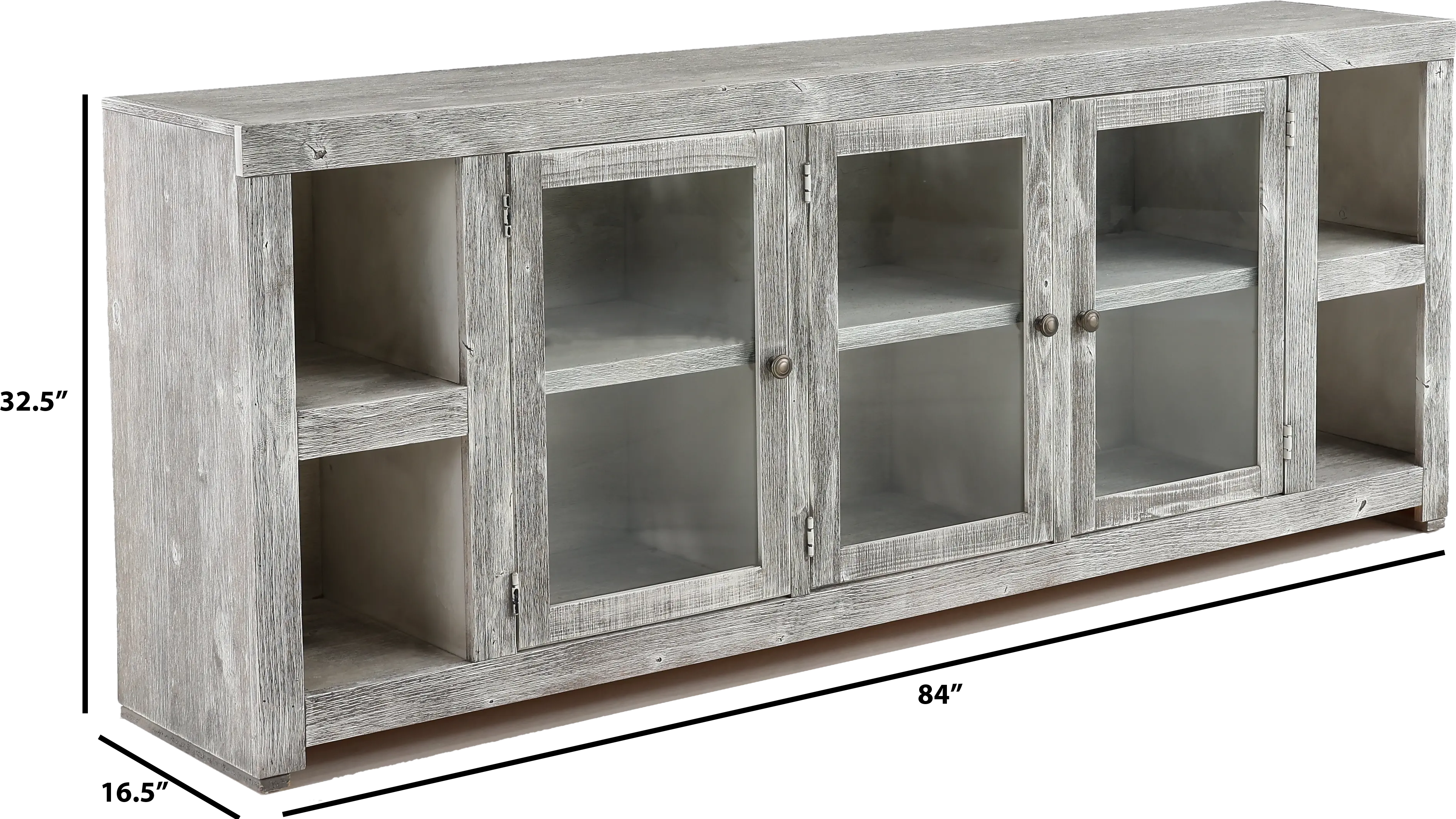 Avery Loft Limestone Gray 84  TV Stand-3