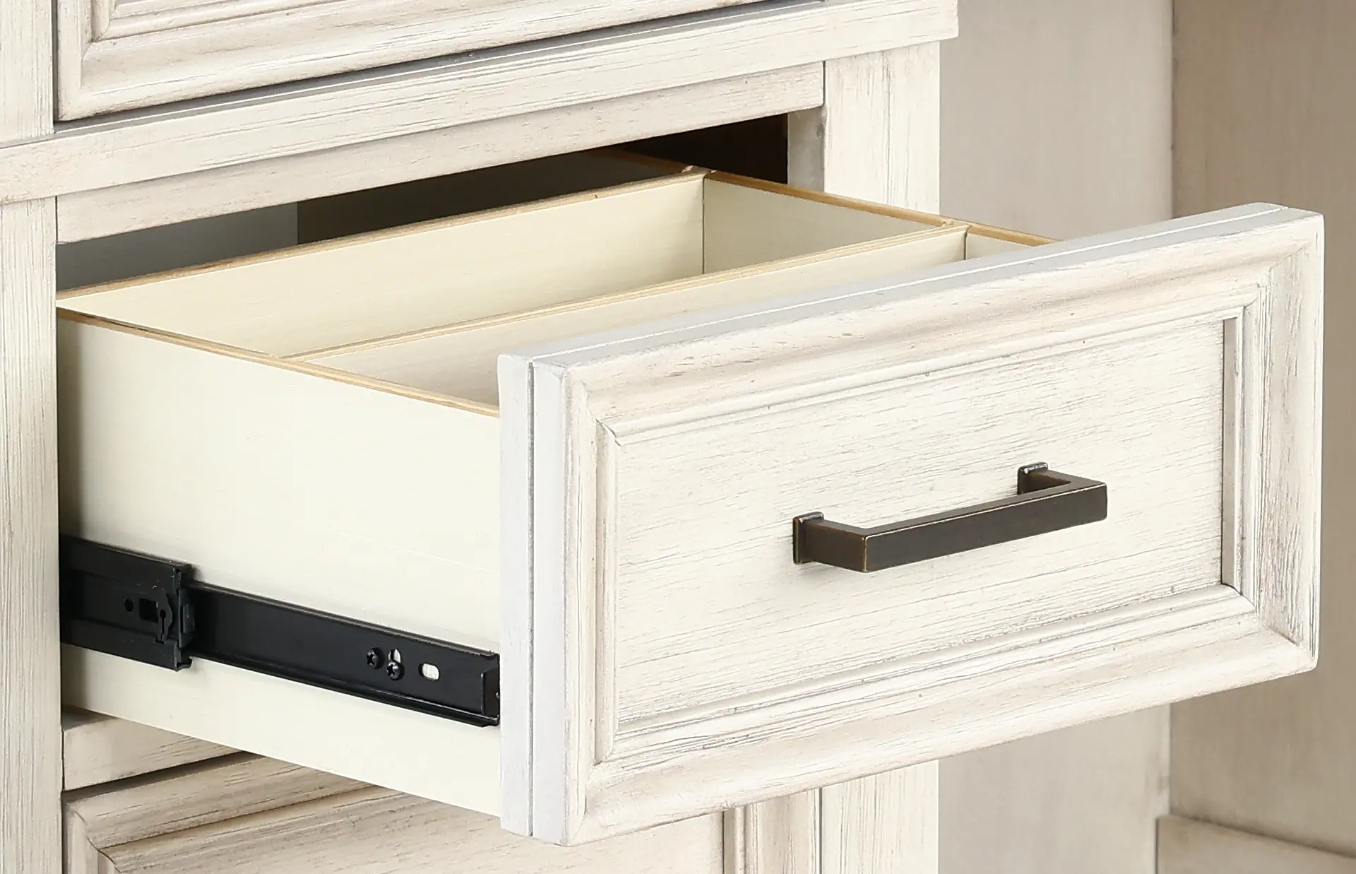Caraway Antique White Credenza and Hutch-7
