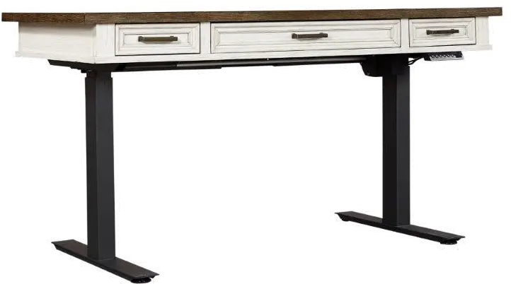 Caraway Antique White Standing Desk-1
