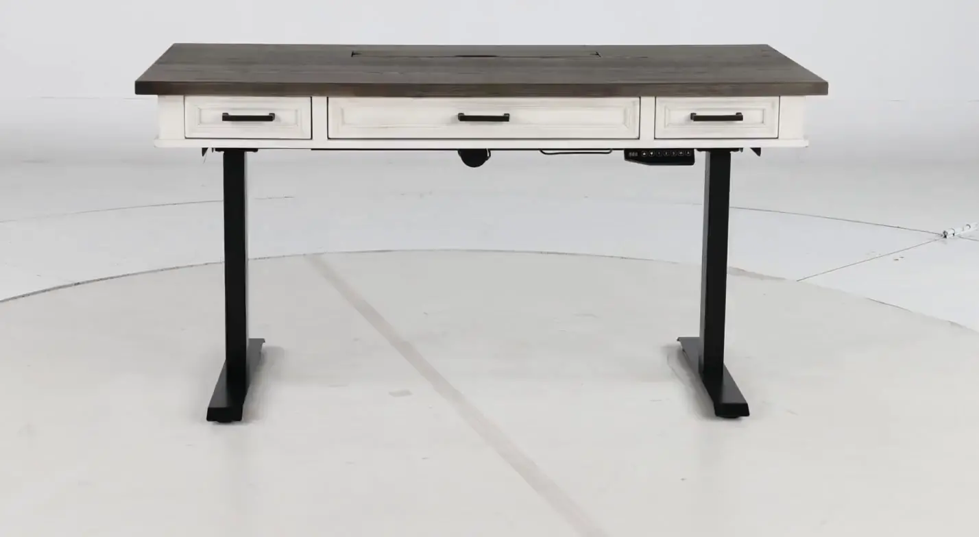Caraway Antique White Standing Desk-13