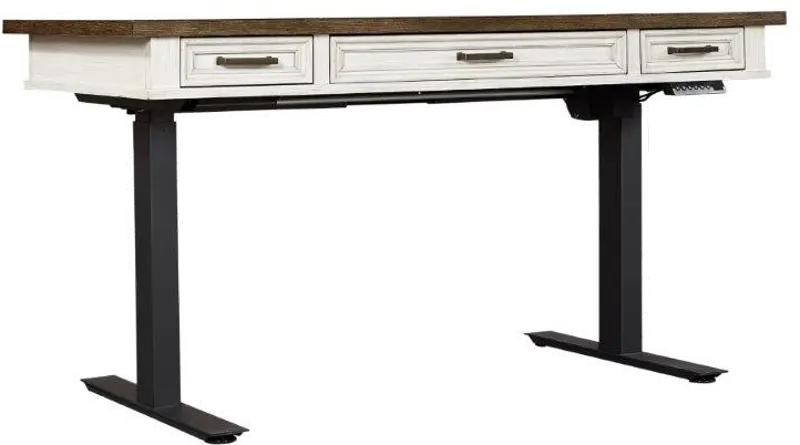 Caraway Antique White Standing Desk