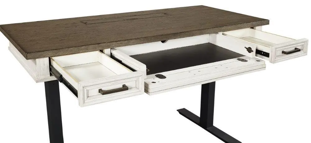 Caraway Antique White Standing Desk-4