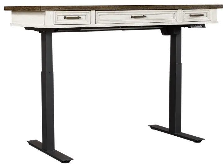 Caraway Antique White Standing Desk-2